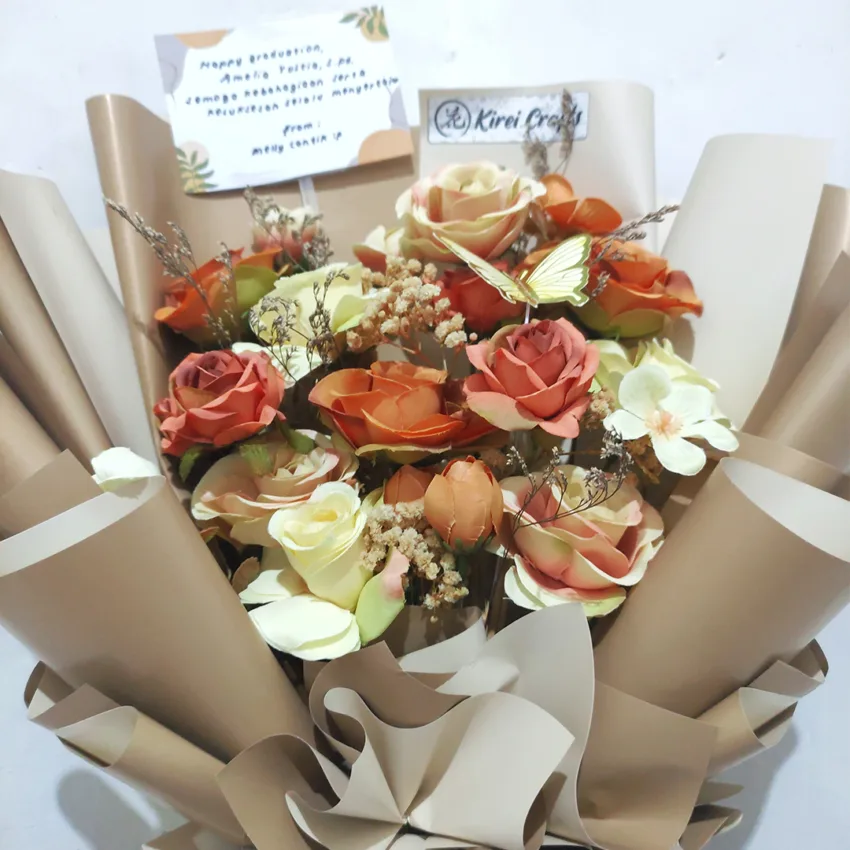 Brown Flower Bouquet Kirei Crafts XL