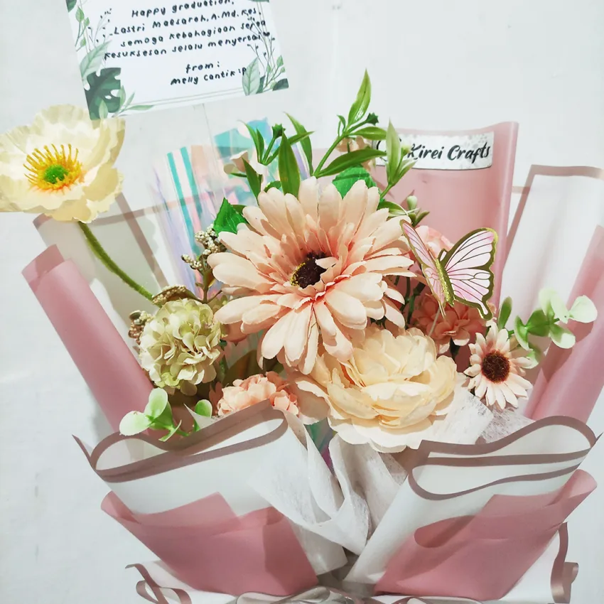 Pink Flower Bouquet Kirei Crafts 2